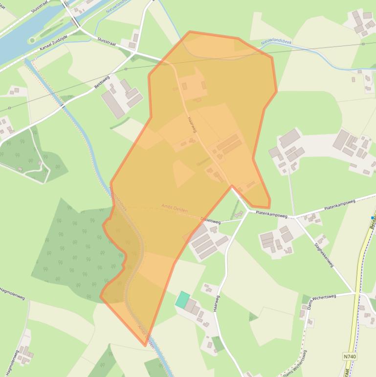 Kaart van postcodegebied 7495PK.