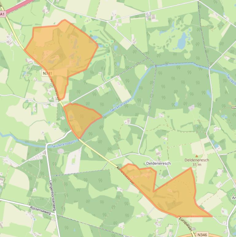 Kaart van postcodegebied 7495TG.