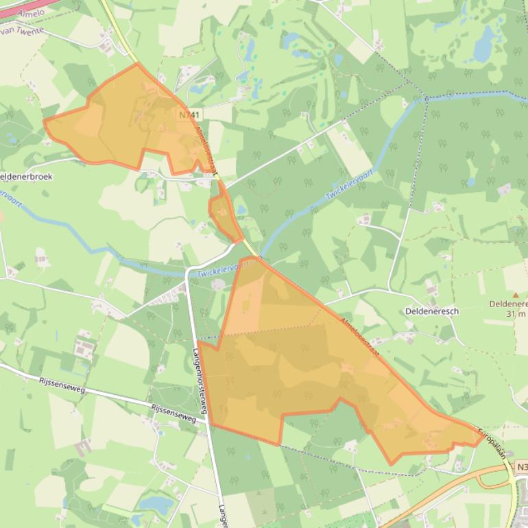 Kaart van postcodegebied 7495TH.