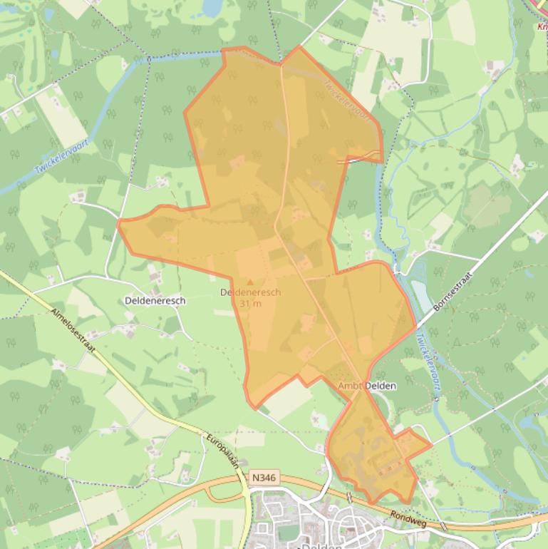 Kaart van postcodegebied 7495VG.