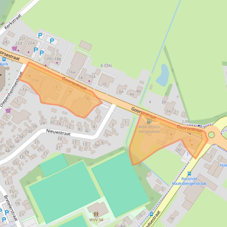 Kaart van postcodegebied 7496AA.