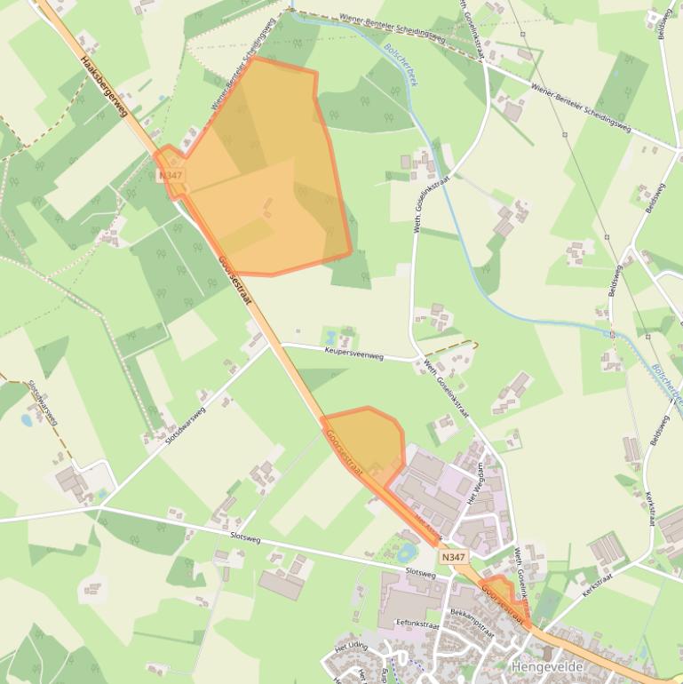 Kaart van postcodegebied 7496AE.