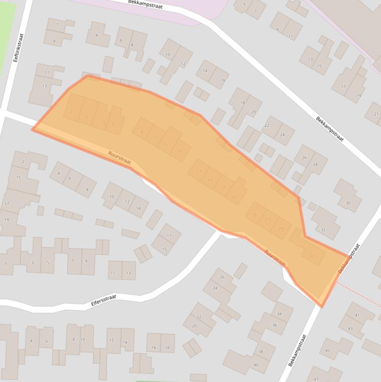 Kaart van postcodegebied 7496AK.