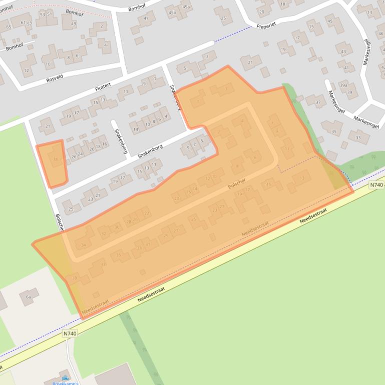 Kaart van postcodegebied 7496BL.