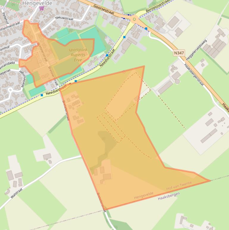 Kaart van postcodegebied 7496PP.