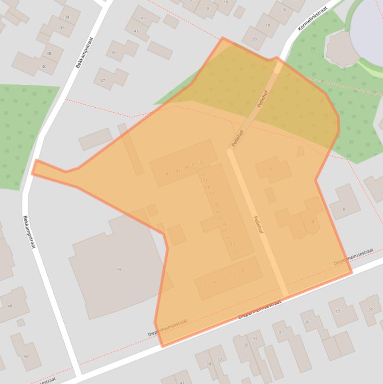 Kaart van postcodegebied 7496RA.