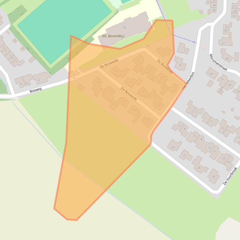 Kaart van postcodegebied 7497LG.