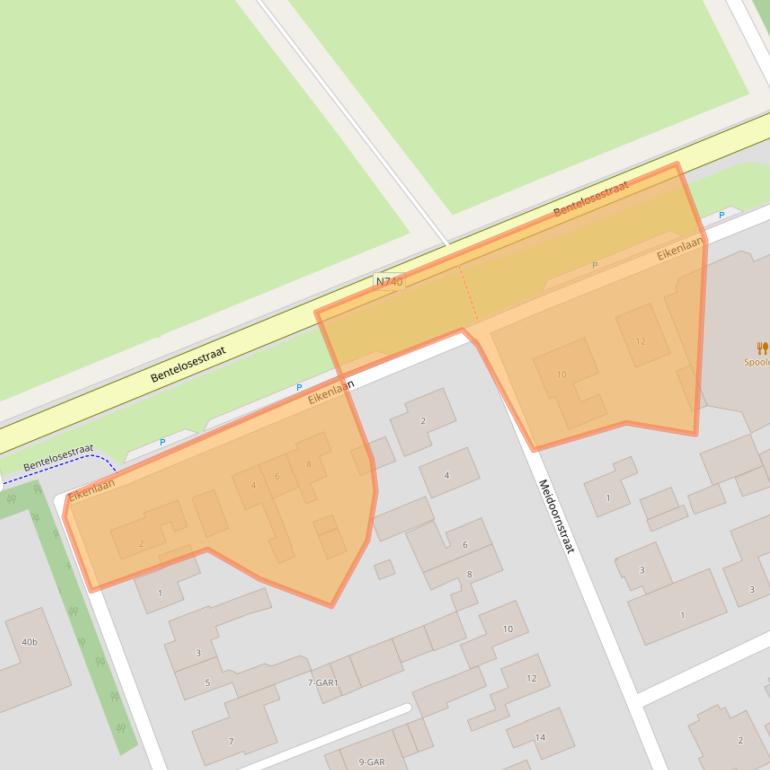 Kaart van postcodegebied 7497MH.