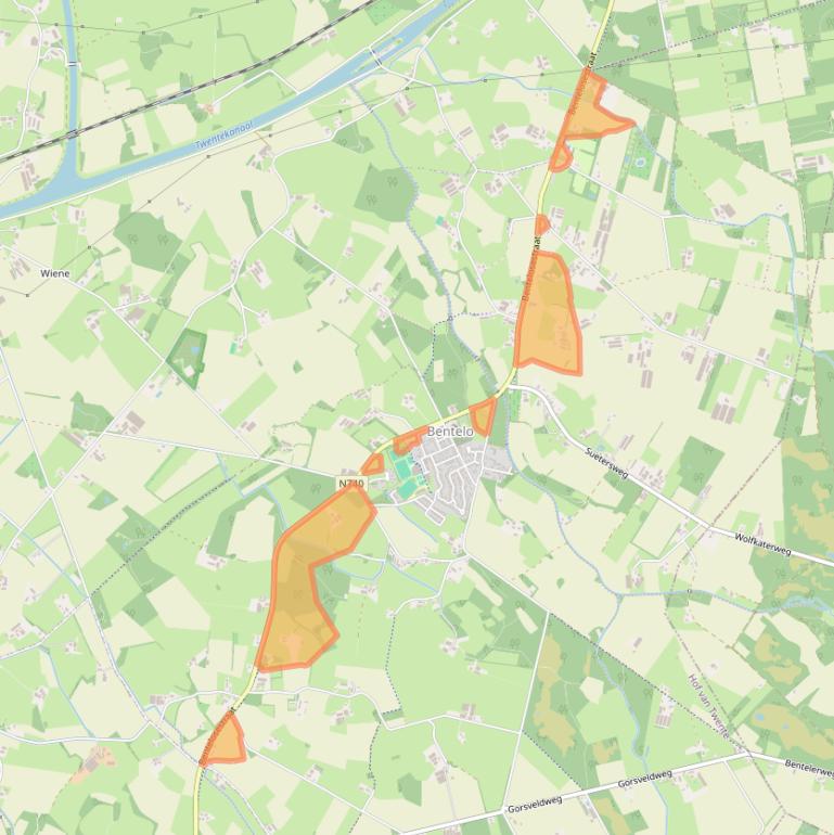 Kaart van postcodegebied 7497MR.