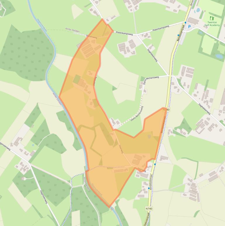 Kaart van postcodegebied 7497MT.