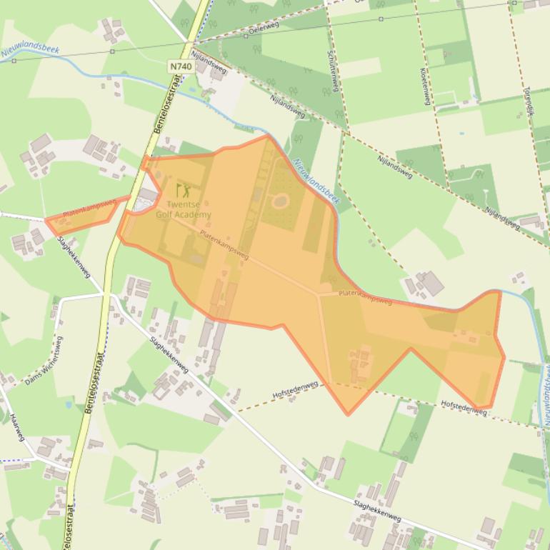 Kaart van postcodegebied 7497MX.