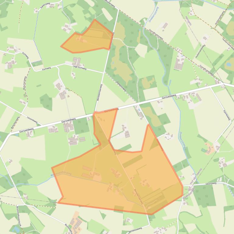 Kaart van postcodegebied 7497NP.