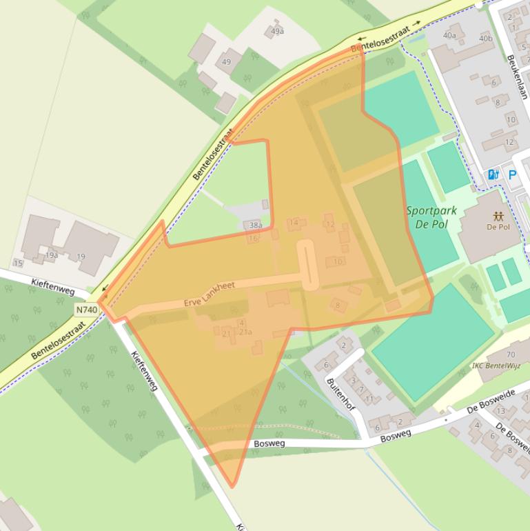 Kaart van postcodegebied 7497NW.