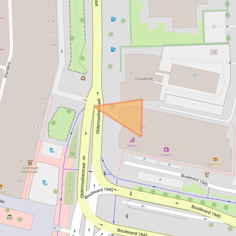 Kaart van postcodegebied 7511AC.