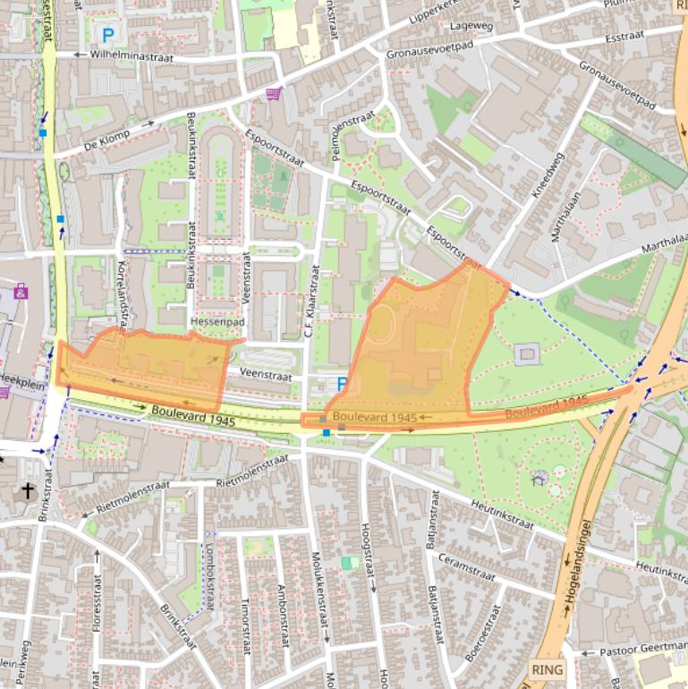 Kaart van postcodegebied 7511AD.