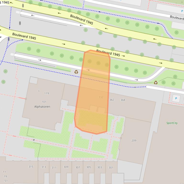 Kaart van postcodegebied 7511AK.