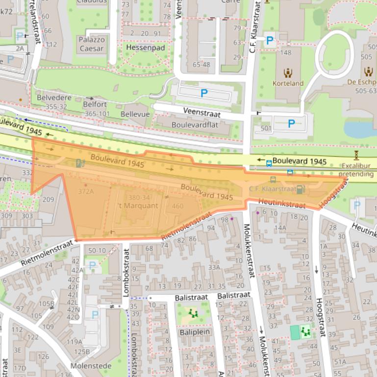 Kaart van postcodegebied 7511AL.