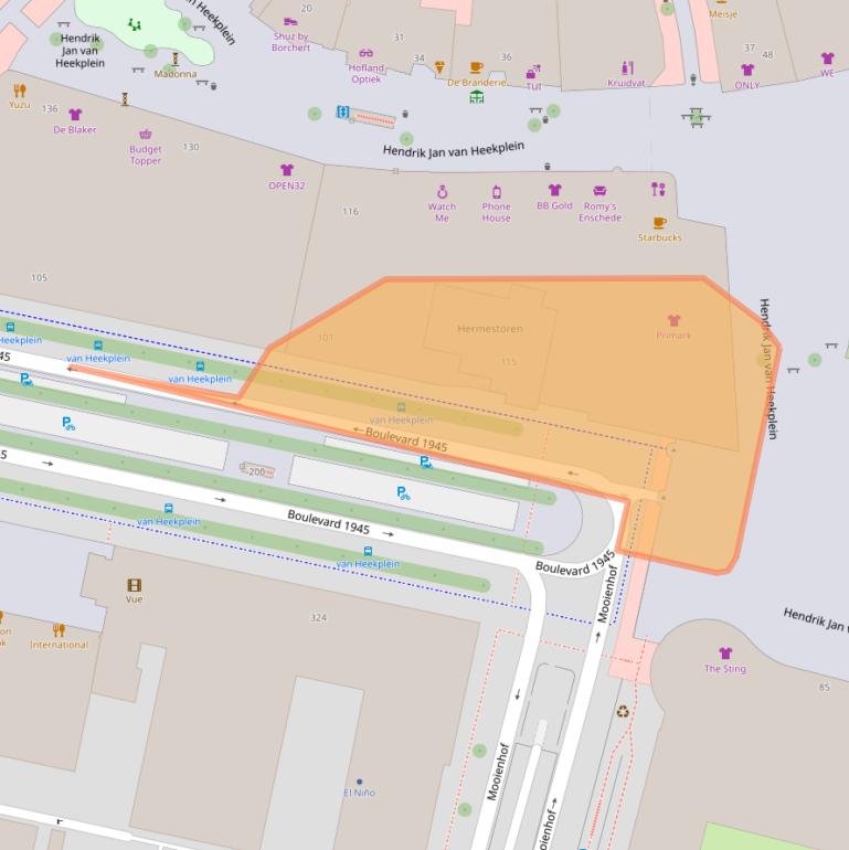 Kaart van postcodegebied 7511AM.