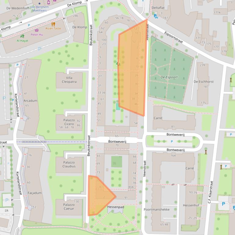 Kaart van postcodegebied 7511AS.