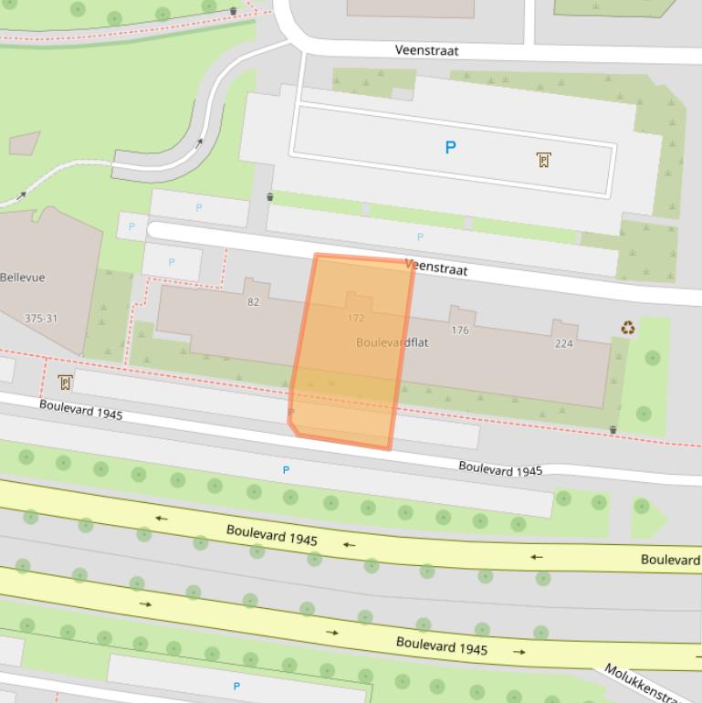 Kaart van postcodegebied 7511AV.