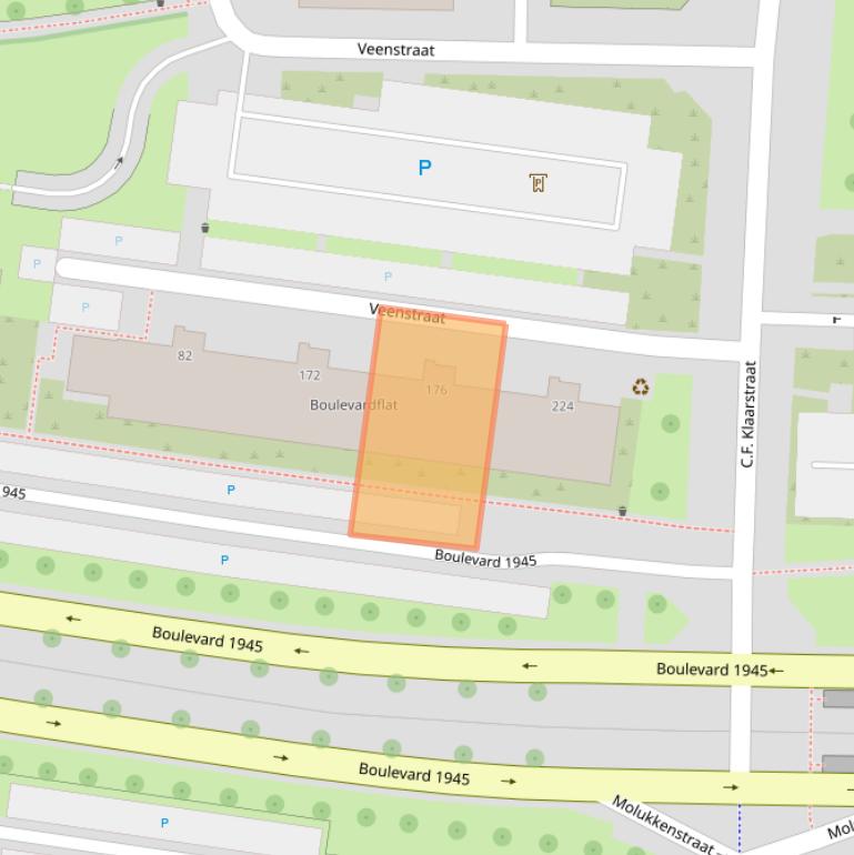 Kaart van postcodegebied 7511AW.