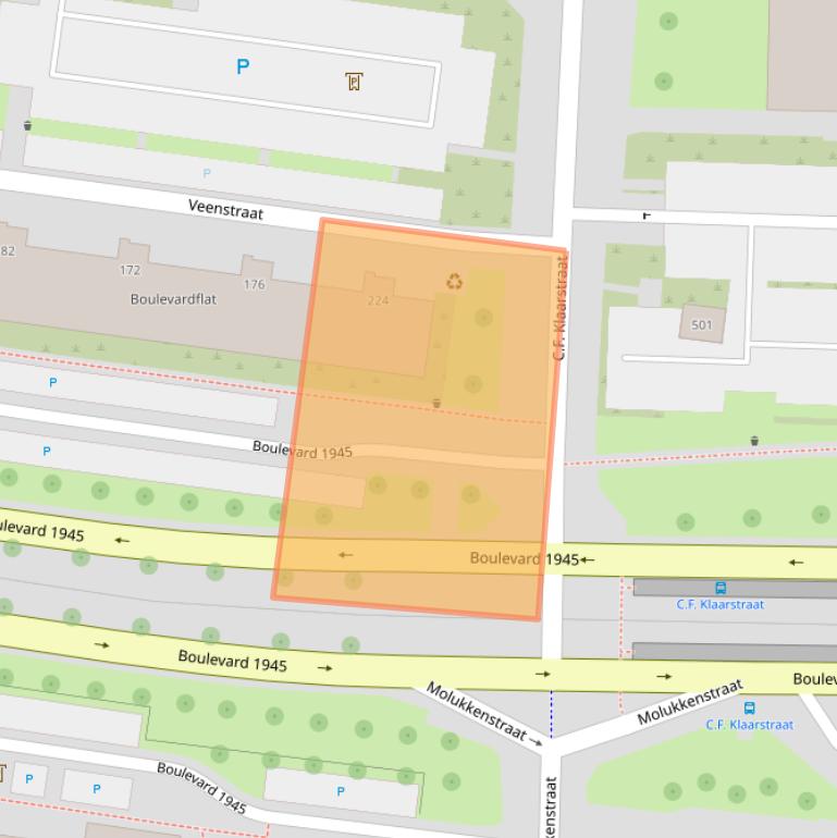 Kaart van postcodegebied 7511AX.