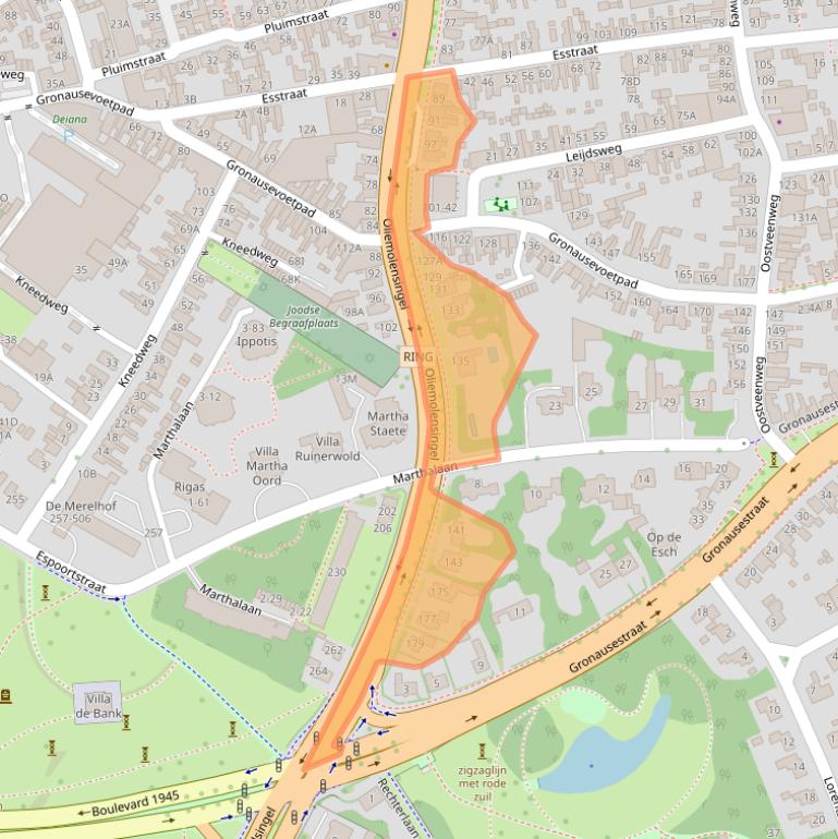 Kaart van postcodegebied 7511BB.