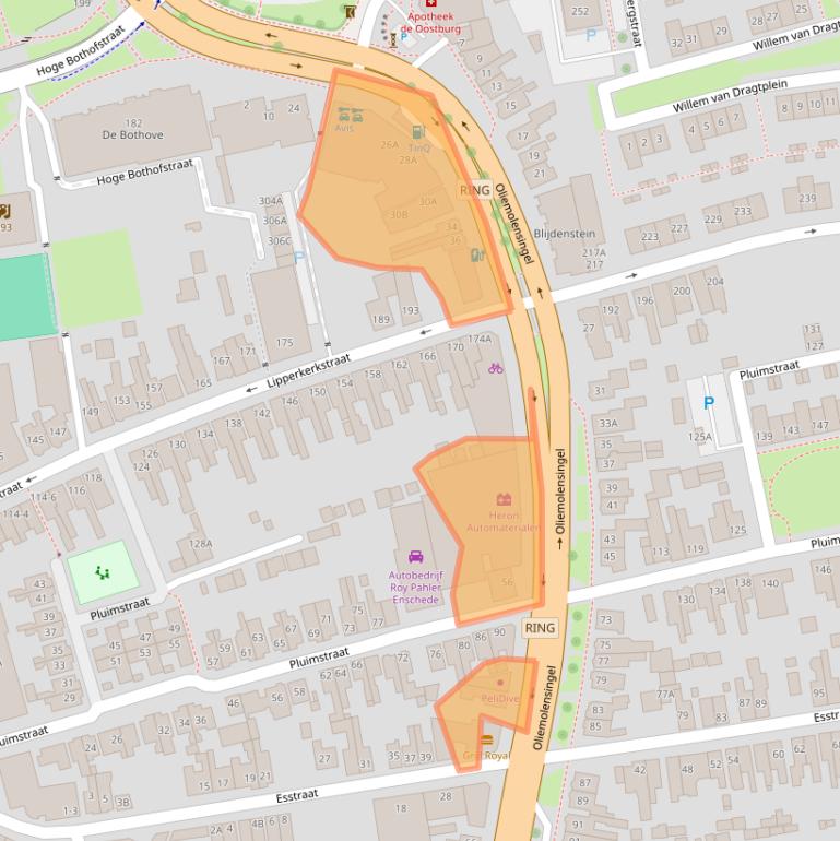 Kaart van postcodegebied 7511BC.