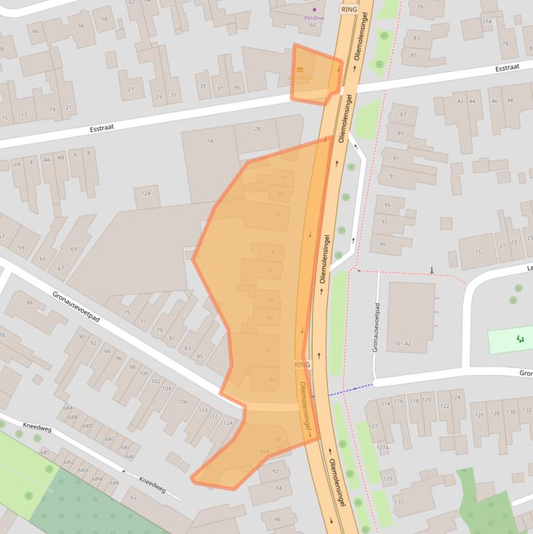 Kaart van postcodegebied 7511BD.