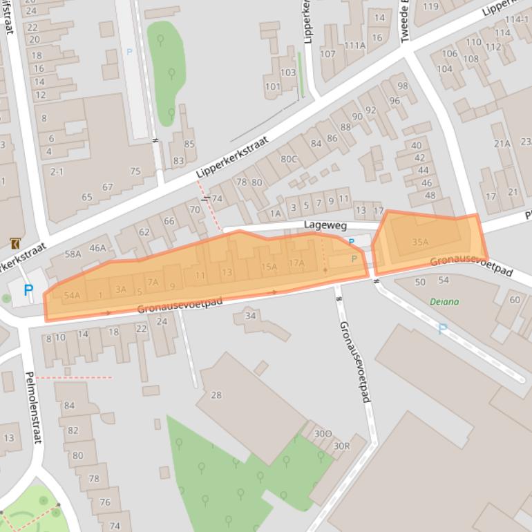 Kaart van postcodegebied 7511BJ.