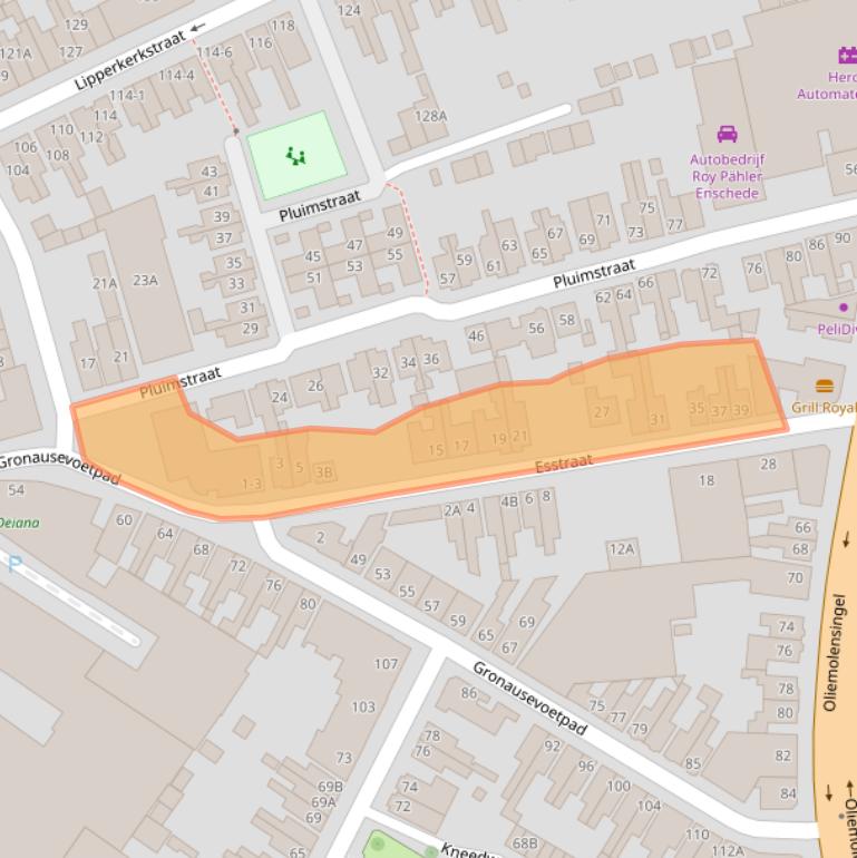 Kaart van postcodegebied 7511BP.