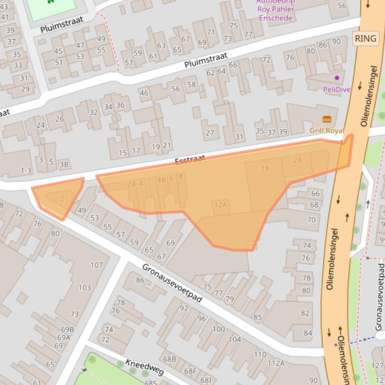 Kaart van postcodegebied 7511BR.