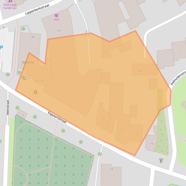 Kaart van postcodegebied 7511CJ.