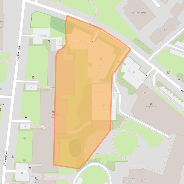 Kaart van postcodegebied 7511CS.