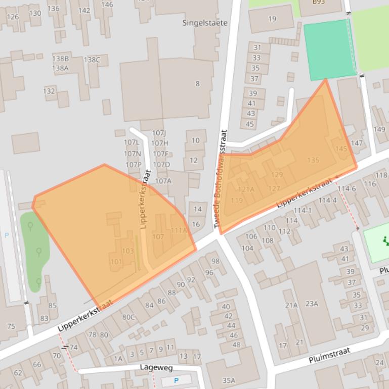Kaart van postcodegebied 7511CW.