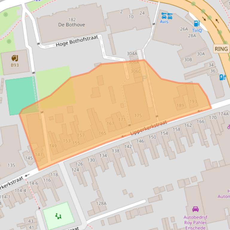 Kaart van postcodegebied 7511CX.