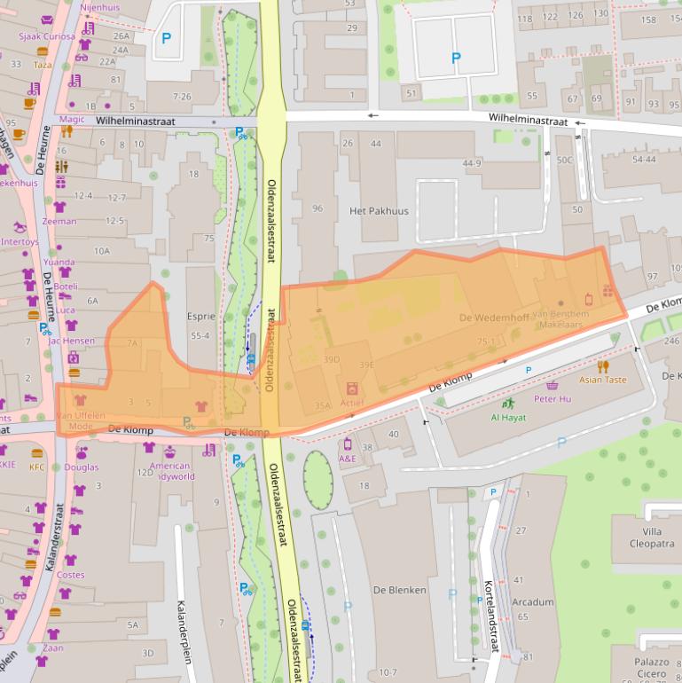 Kaart van postcodegebied 7511DG.