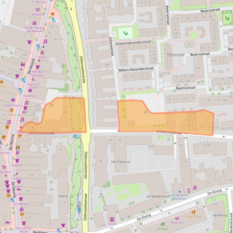 Kaart van postcodegebied 7511DM.