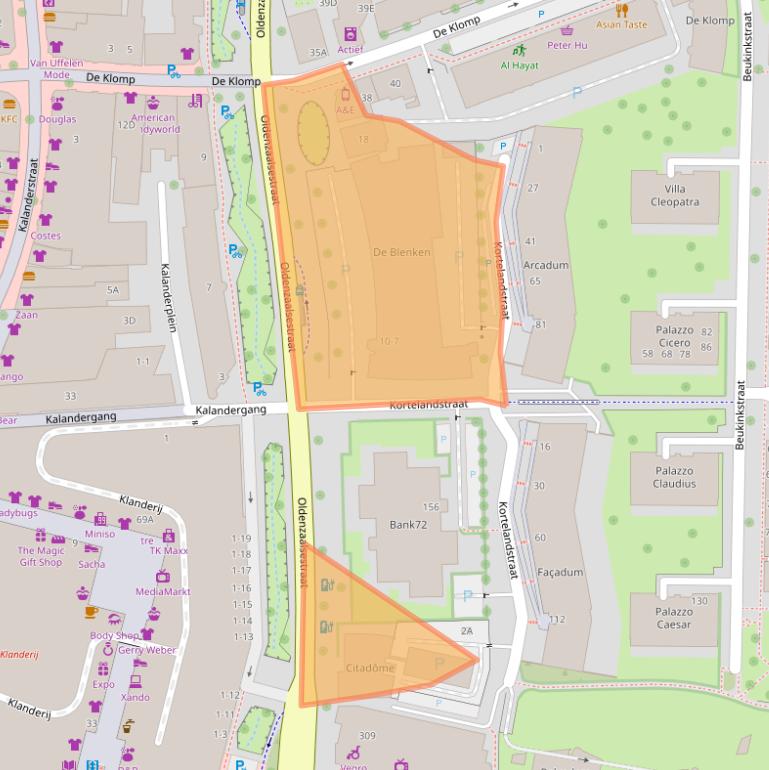 Kaart van postcodegebied 7511DR.