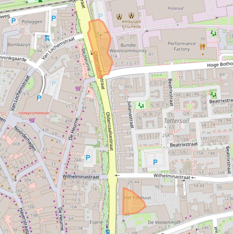 Kaart van postcodegebied 7511DT.