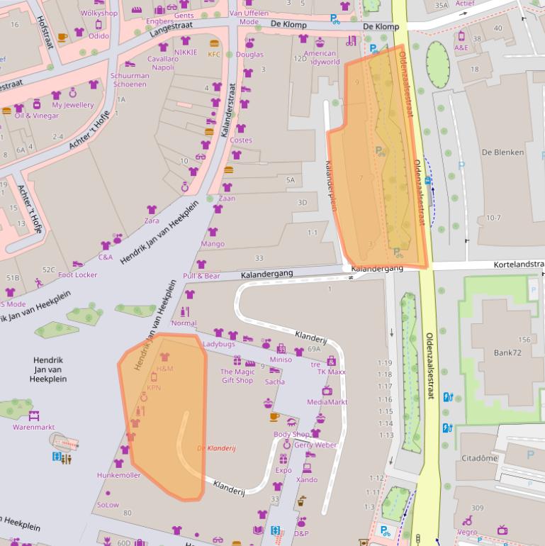 Kaart van postcodegebied 7511DV.