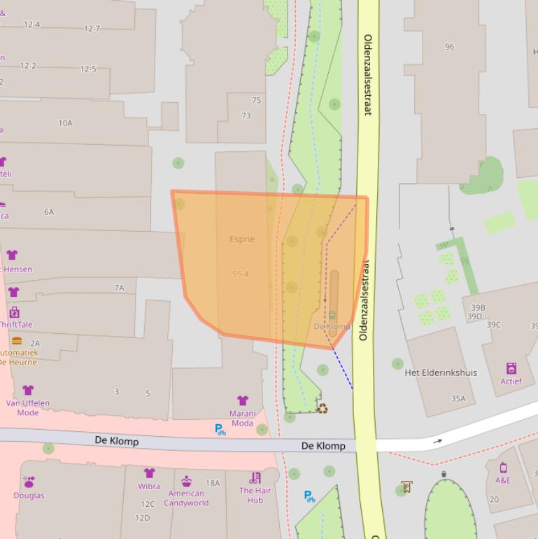 Kaart van postcodegebied 7511DX.