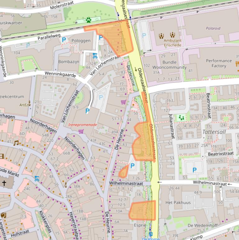 Kaart van postcodegebied 7511DZ.