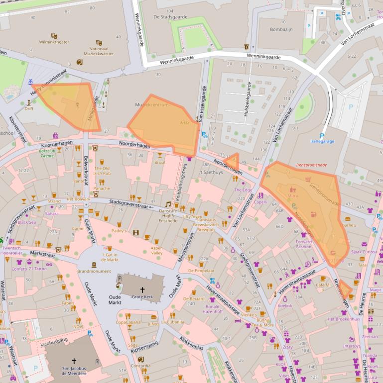 Kaart van postcodegebied 7511EK.