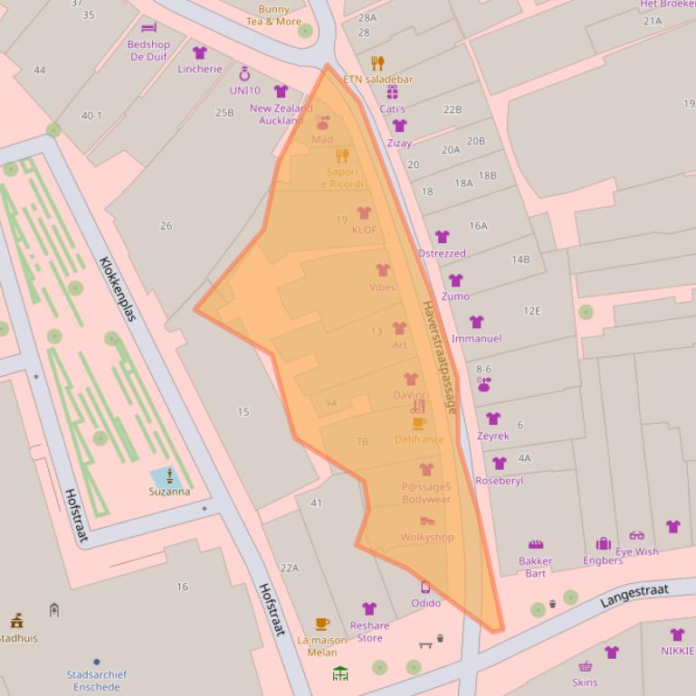 Kaart van postcodegebied 7511ET.