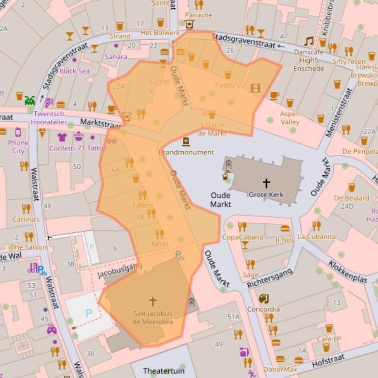 Kaart van postcodegebied 7511GA.