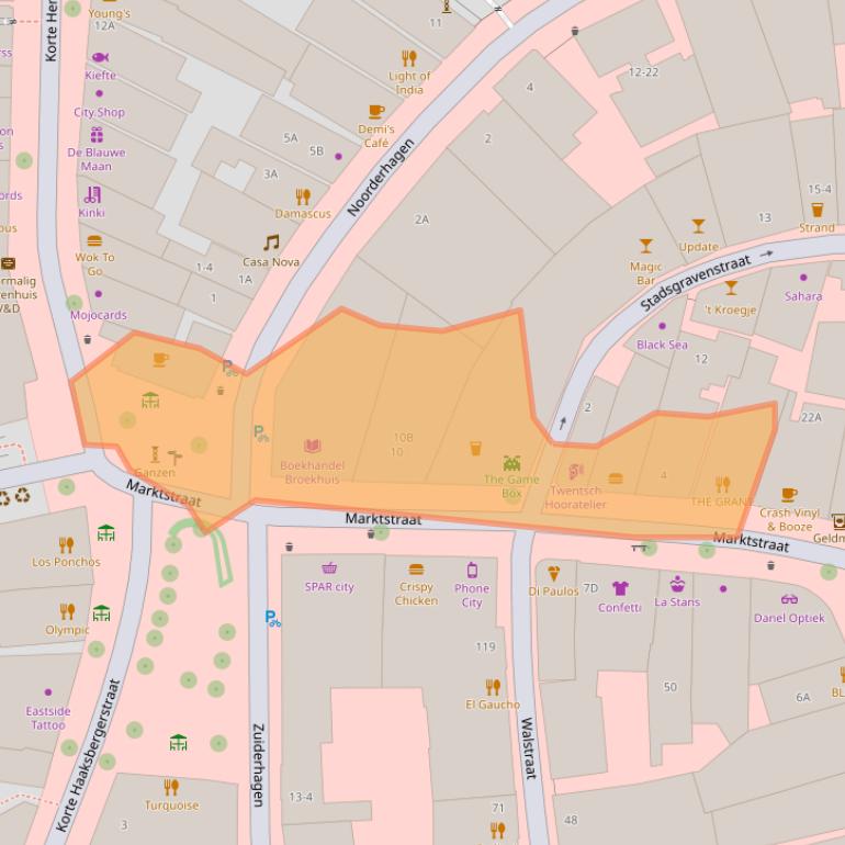 Kaart van postcodegebied 7511GD.