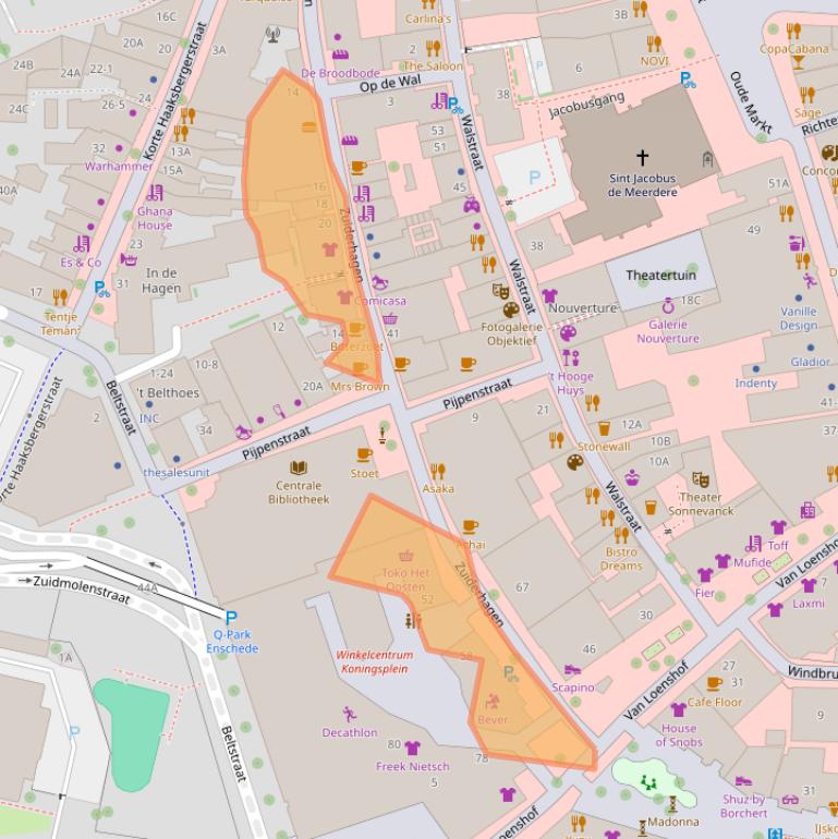 Kaart van postcodegebied 7511GL.