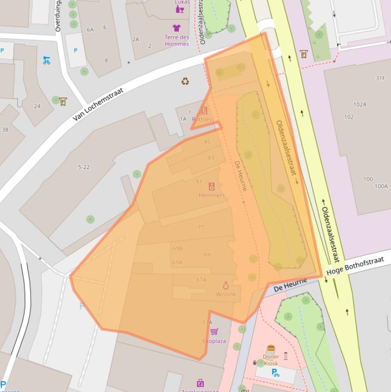 Kaart van postcodegebied 7511GS.