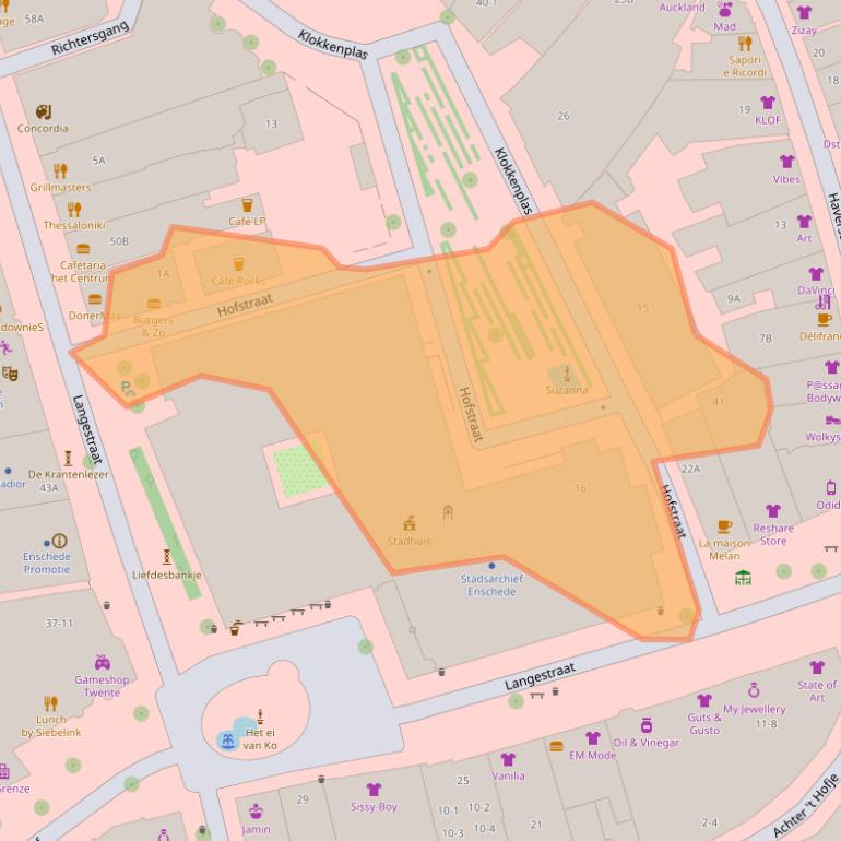 Kaart van postcodegebied 7511HD.